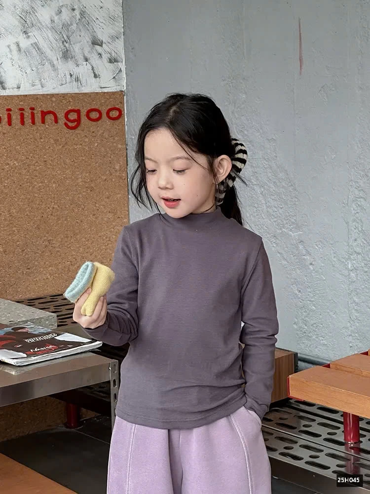 ÁO THUN GIỮ NHIỆT TRƠN MÀU CAO CỔ AMBB 25H045