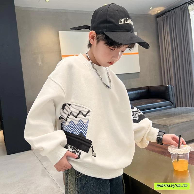 ÁO NỈ ÉP KHÓA HÔNG HHBABY