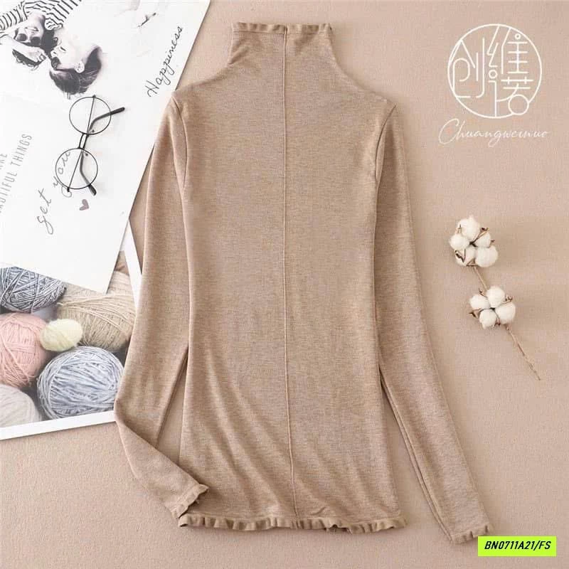 ÁO GIỮ NHIỆT NỘI ĐỊA CỔ BÈO GÂN TRƯỚC