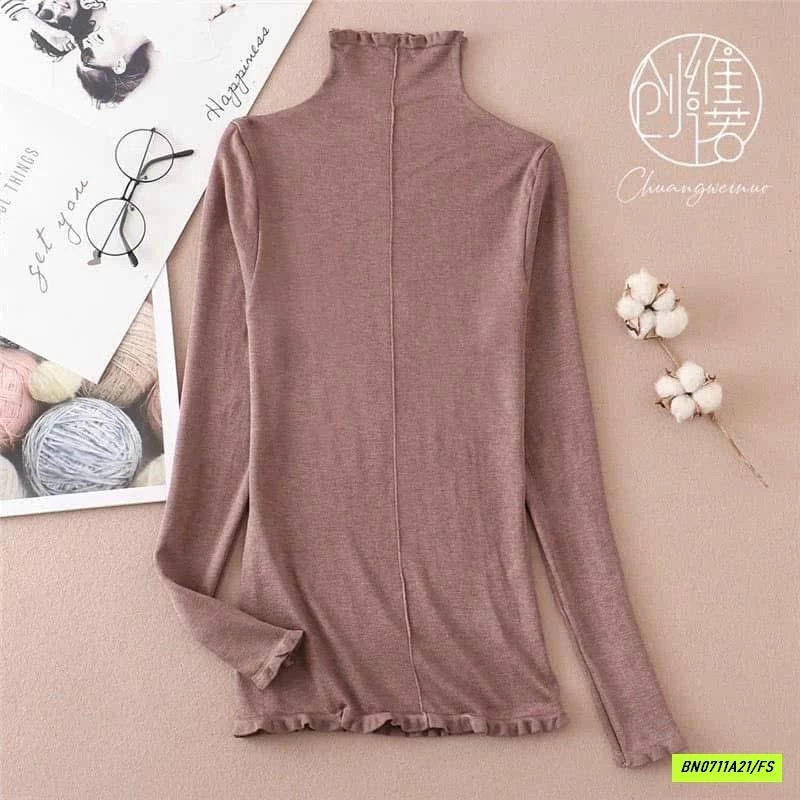 ÁO GIỮ NHIỆT NỘI ĐỊA CỔ BÈO GÂN TRƯỚC