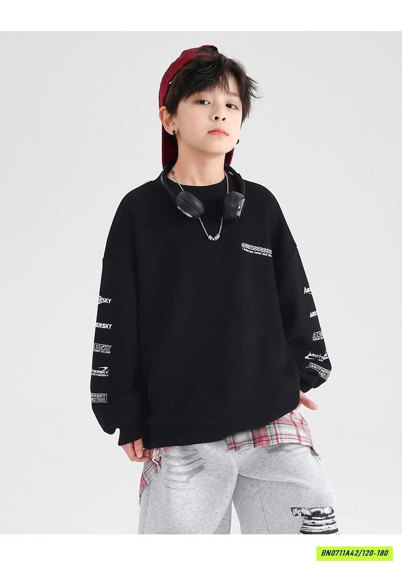 ÁO NỈ CỔ TRÒN BASIC HHBABY