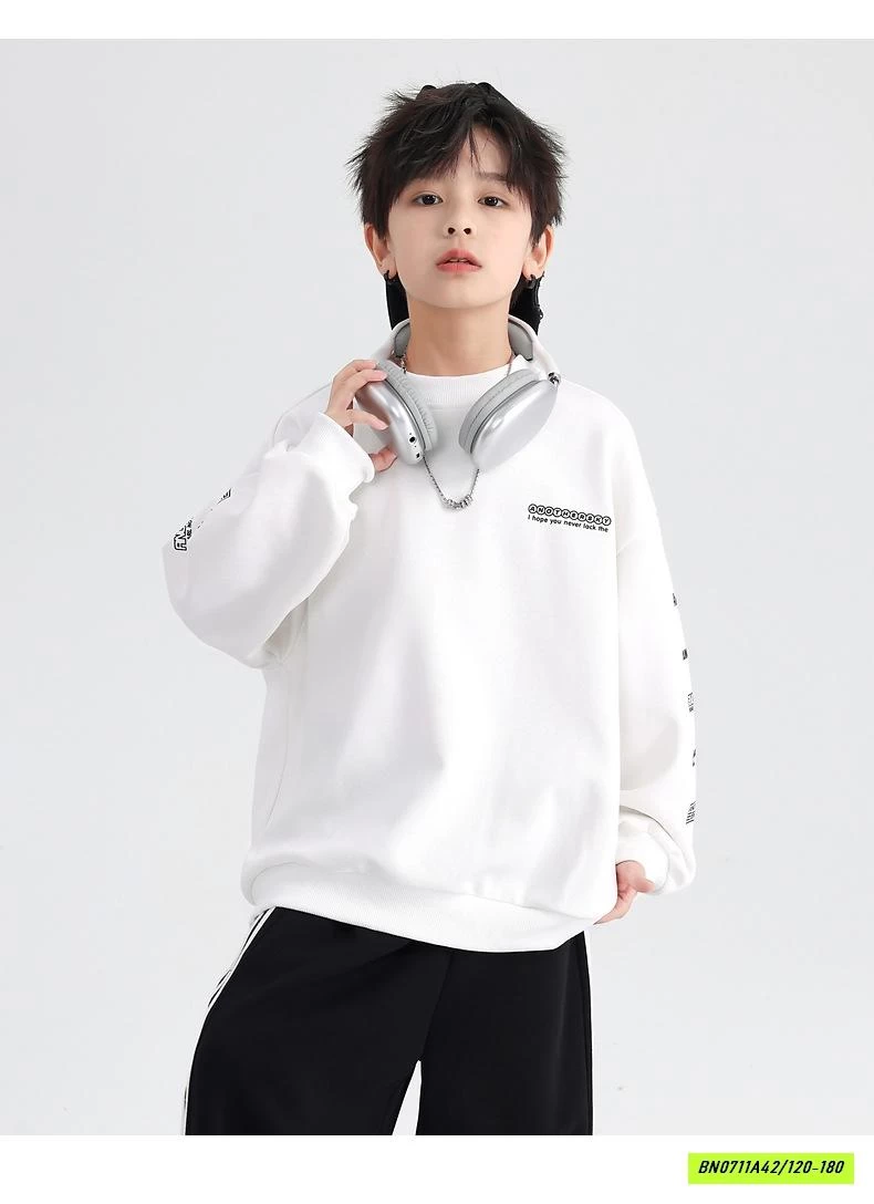 ÁO NỈ CỔ TRÒN BASIC HHBABY