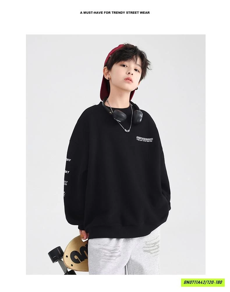 ÁO NỈ CỔ TRÒN BASIC HHBABY