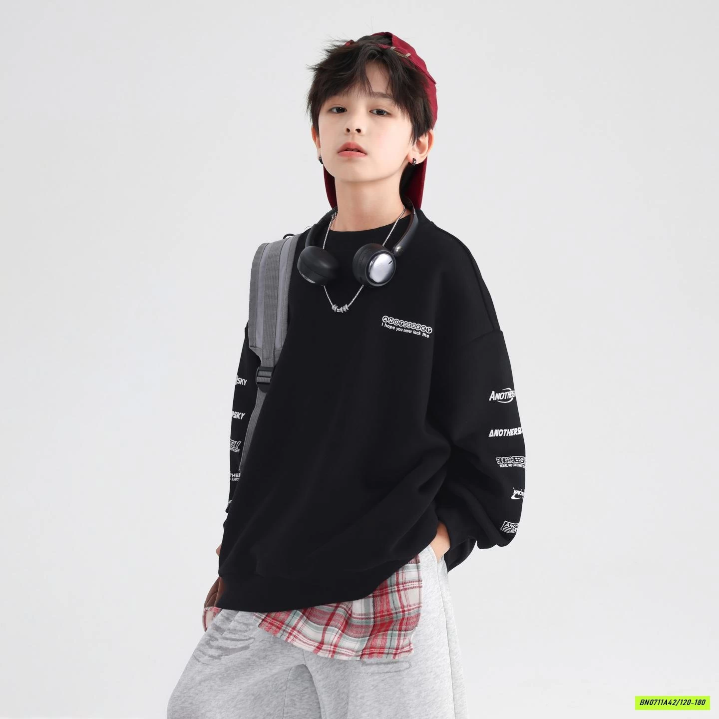 ÁO NỈ CỔ TRÒN BASIC HHBABY