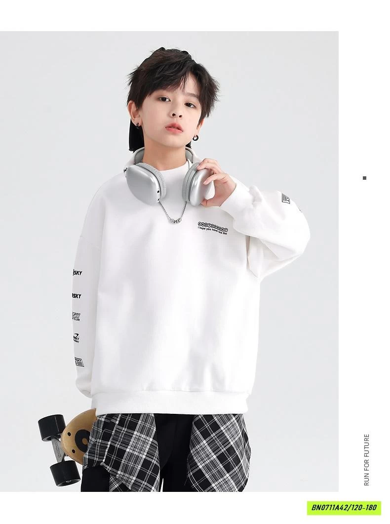 ÁO NỈ CỔ TRÒN BASIC HHBABY