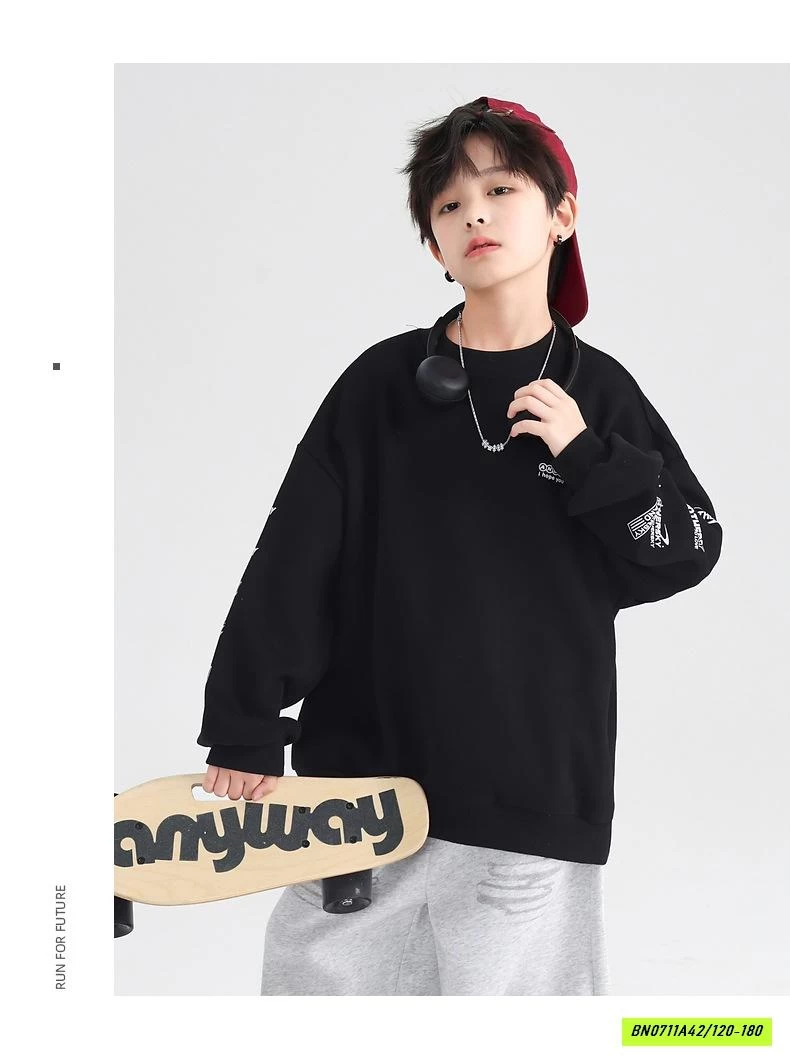 ÁO NỈ CỔ TRÒN BASIC HHBABY