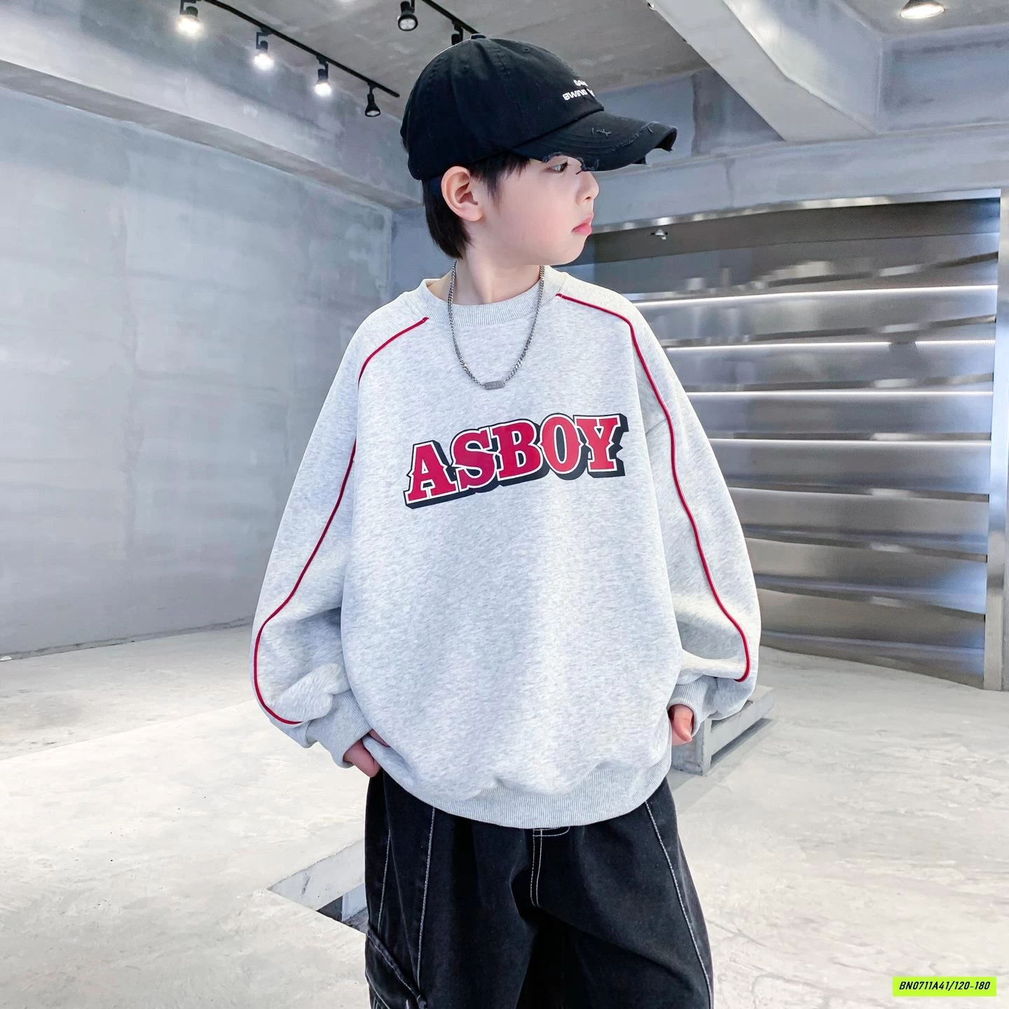 HOODIE XÁM ASBOY HHBABY