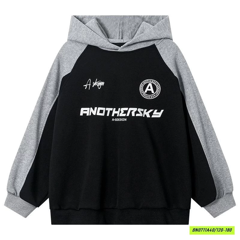 HOODIE NỈ PHỐI MÀU TAY HHBABY