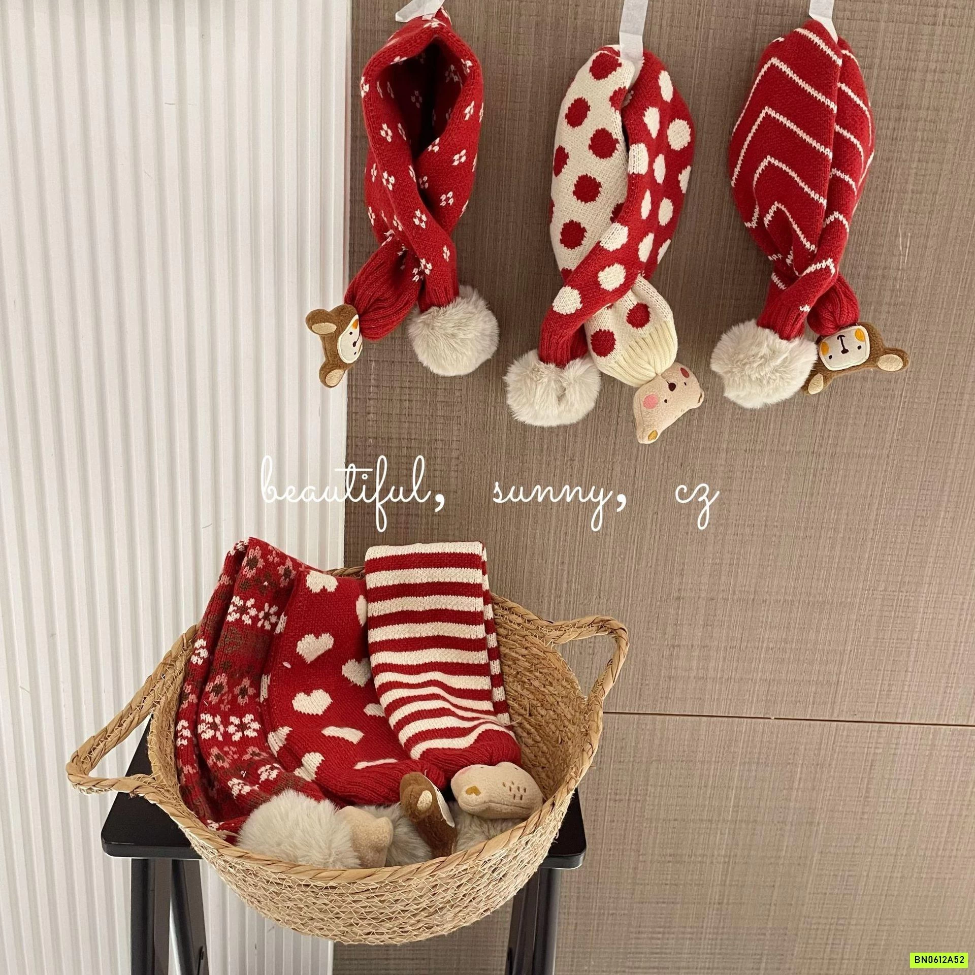 KHĂN LEN TONE ĐỎ