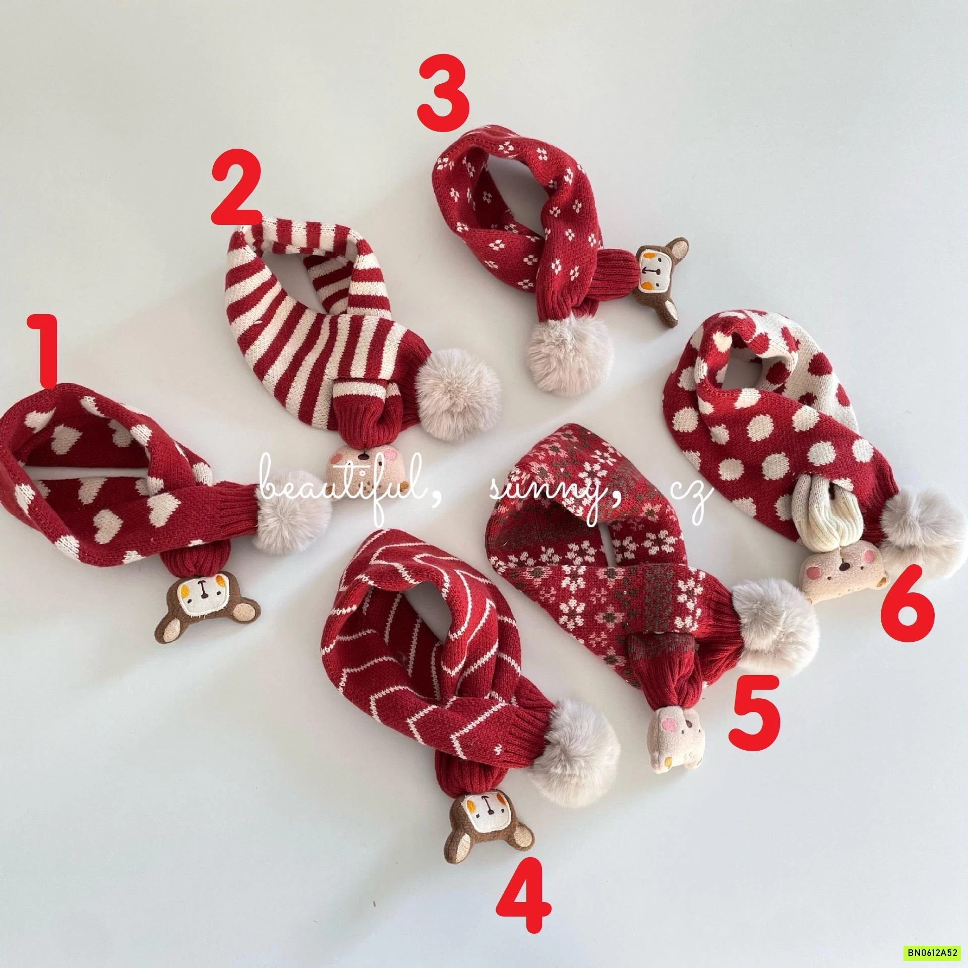 KHĂN LEN TONE ĐỎ