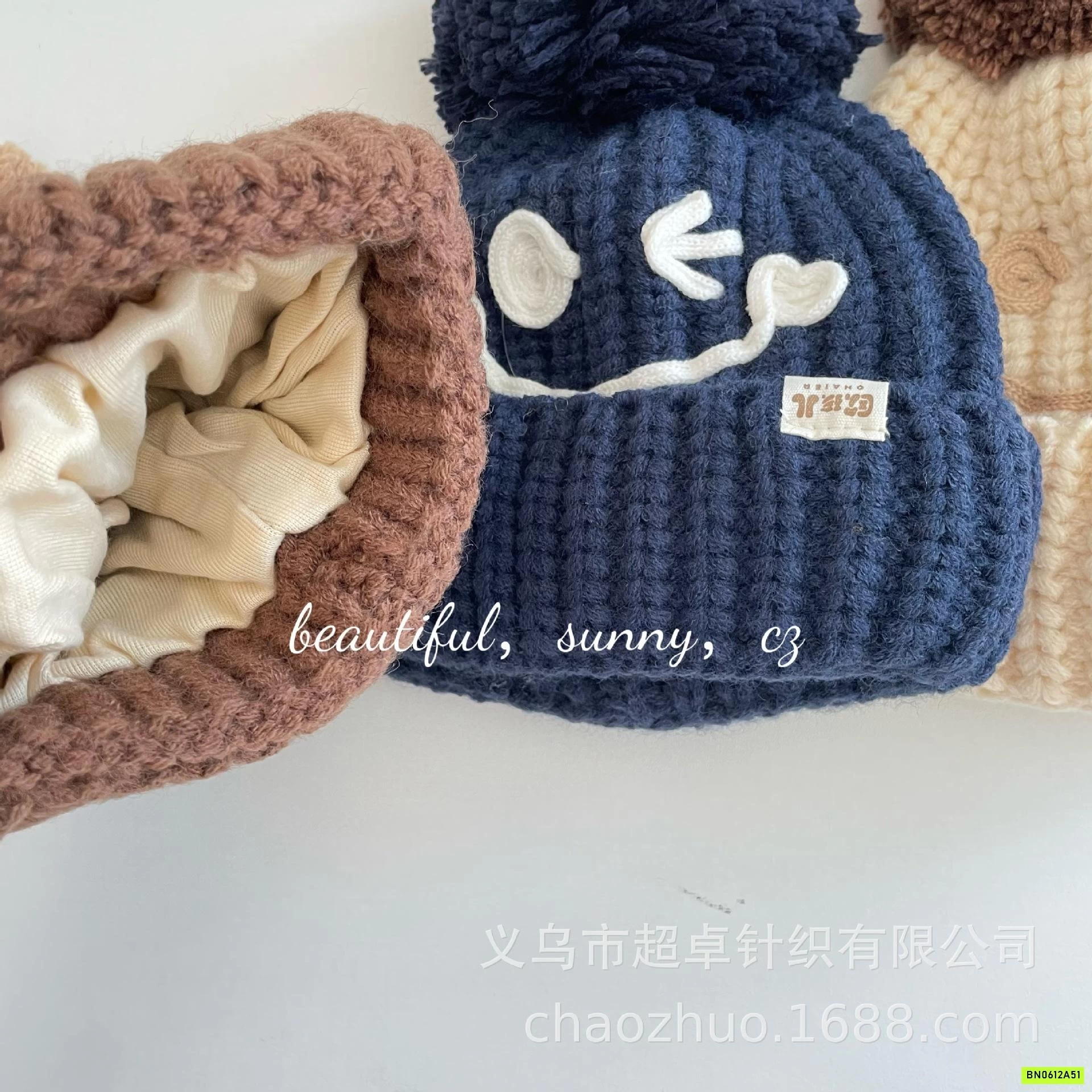 MŨ LEN GẮN BÔNG ICON