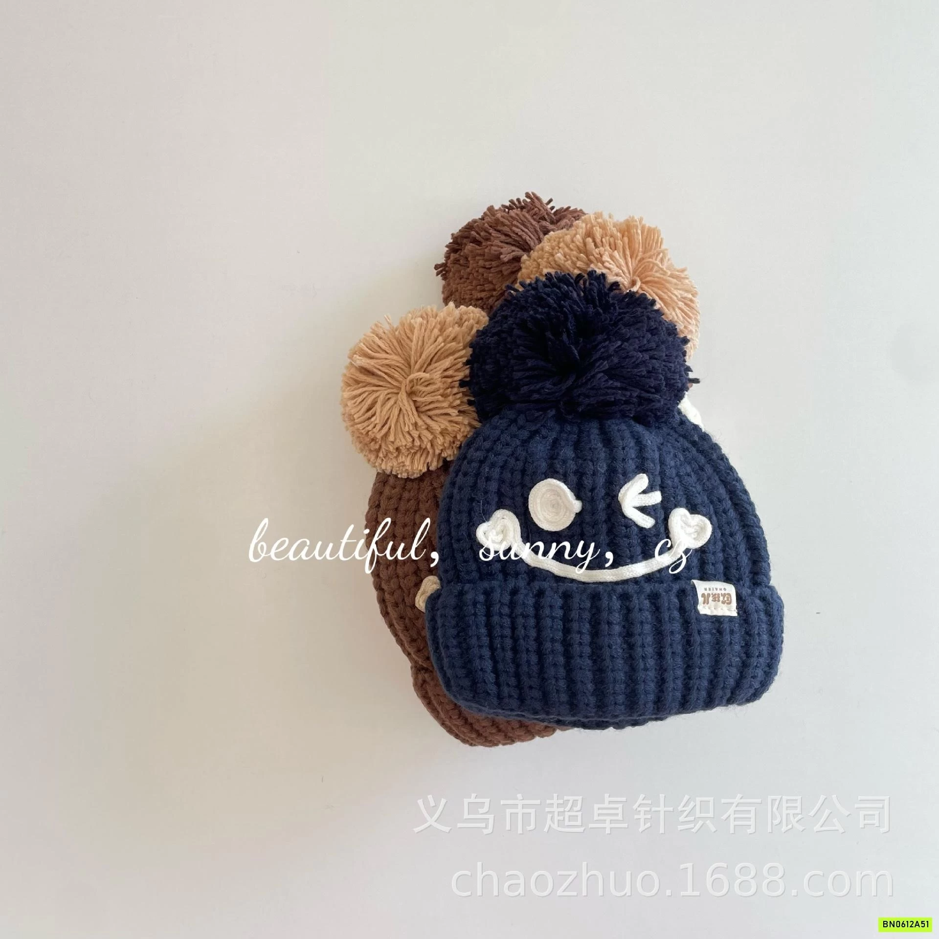 MŨ LEN GẮN BÔNG ICON