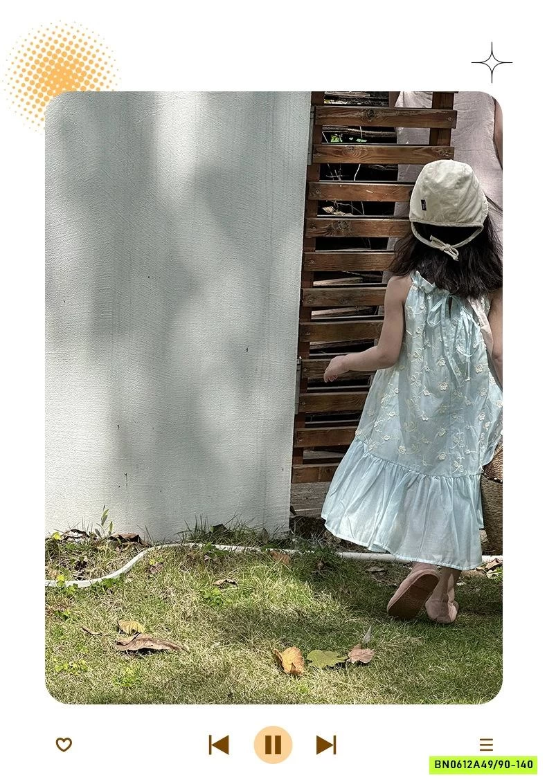 ĐẦM YẾM XANH THÊU HOA NỔI