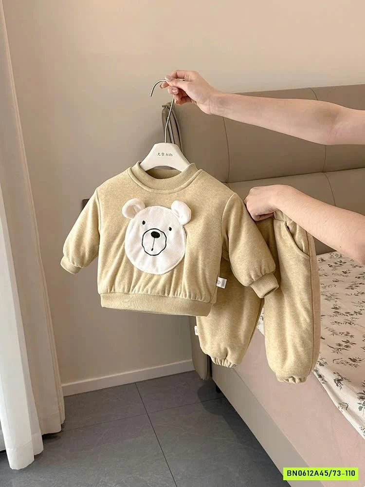 BỘ NỈ BÔNG LÓT LÔNG DỄ THƯƠNG NHÍ