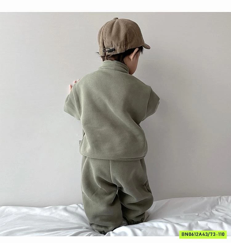 BỘ NỈ BÔNG THÊU LOGO SZ NHÍ