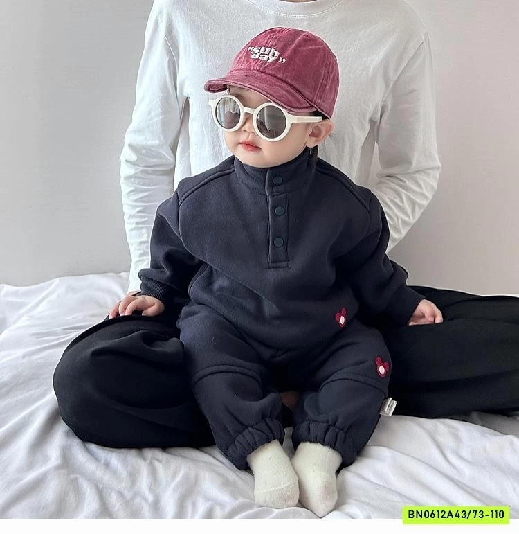 BỘ NỈ BÔNG THÊU LOGO SZ NHÍ