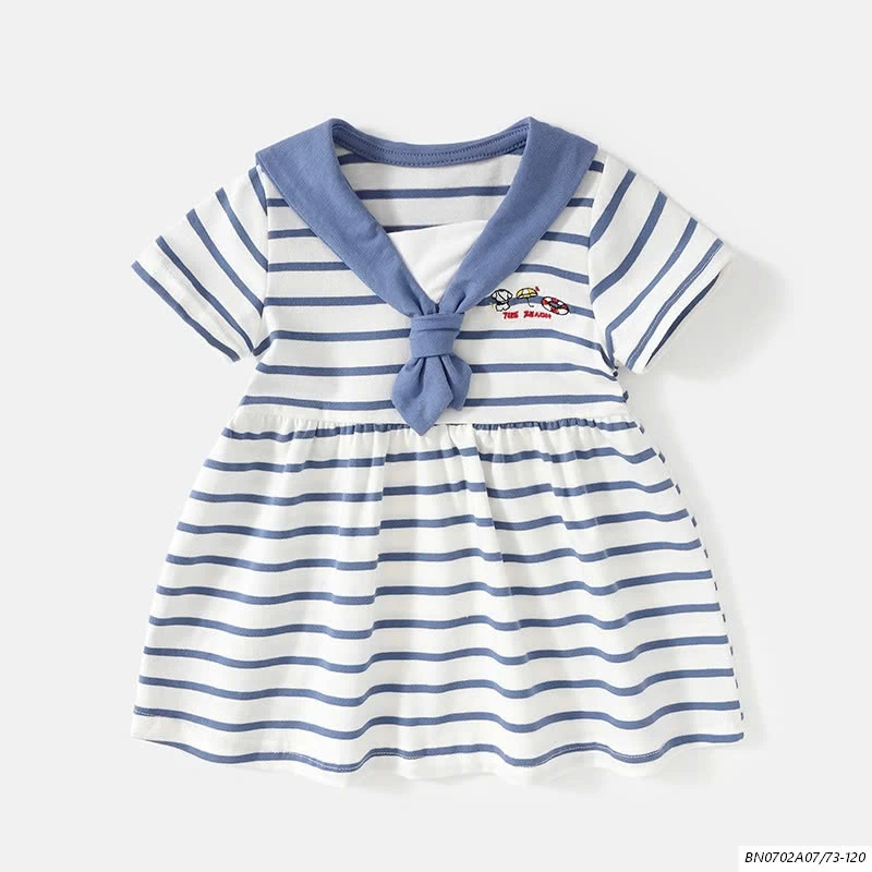 ĐẦM COTTON KẺ XANH