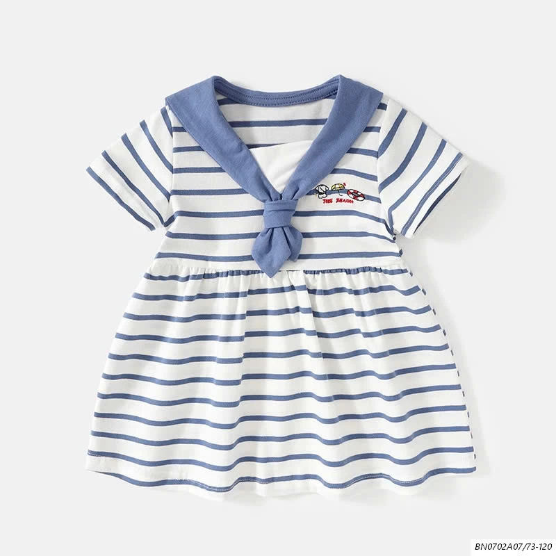 ĐẦM COTTON KẺ XANH