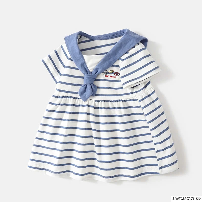 ĐẦM COTTON KẺ XANH