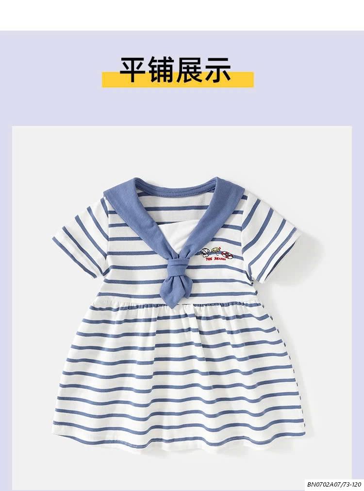 ĐẦM COTTON KẺ XANH