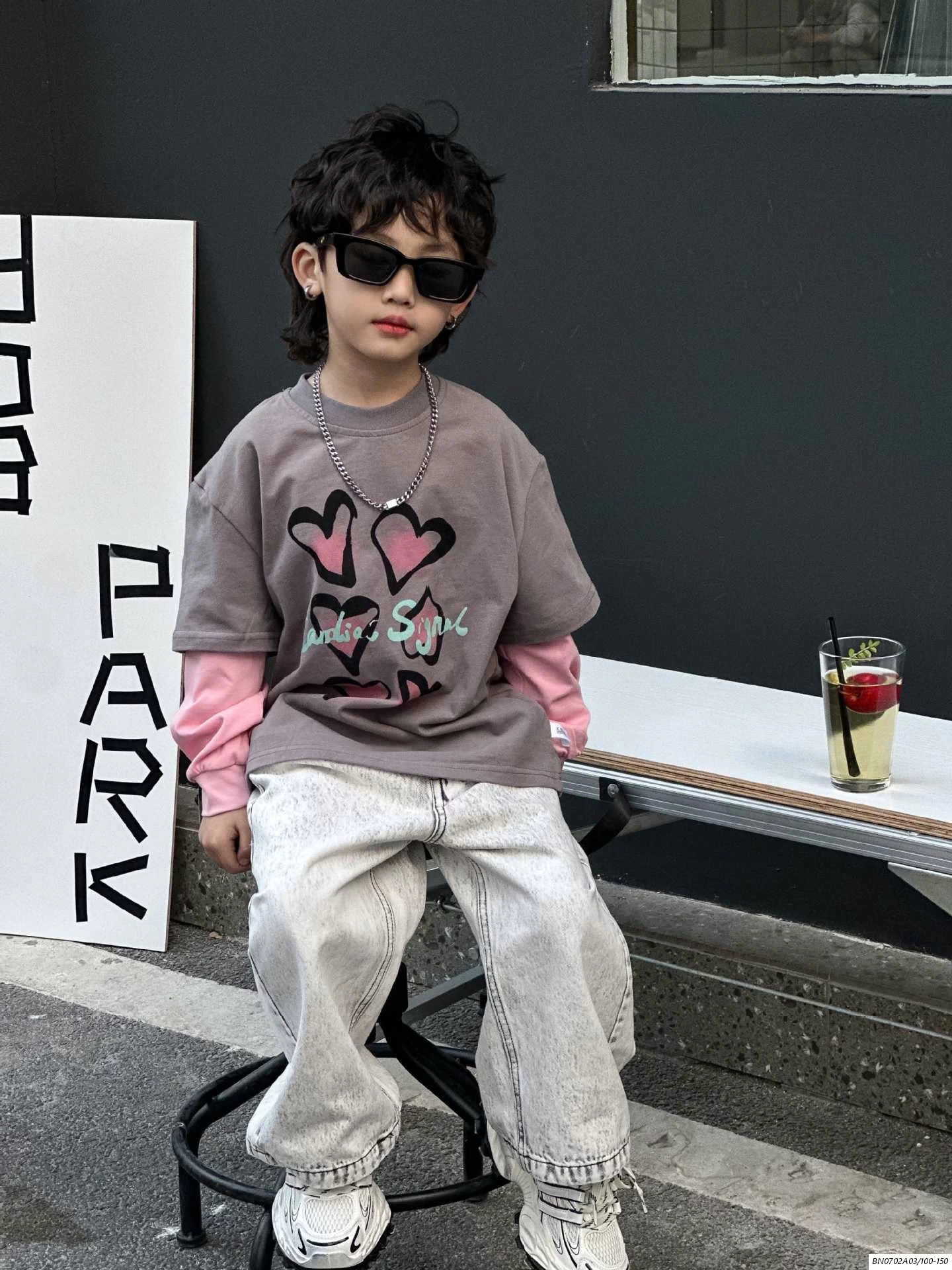 ÁO THUN TRÁI TIM GIẢ 2 LỚP