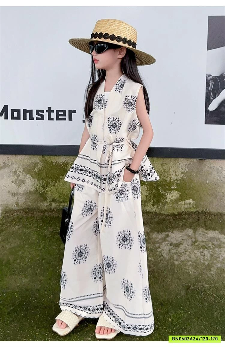 SÉT ĐŨI HOA VĂN QUẦN SUÔNG