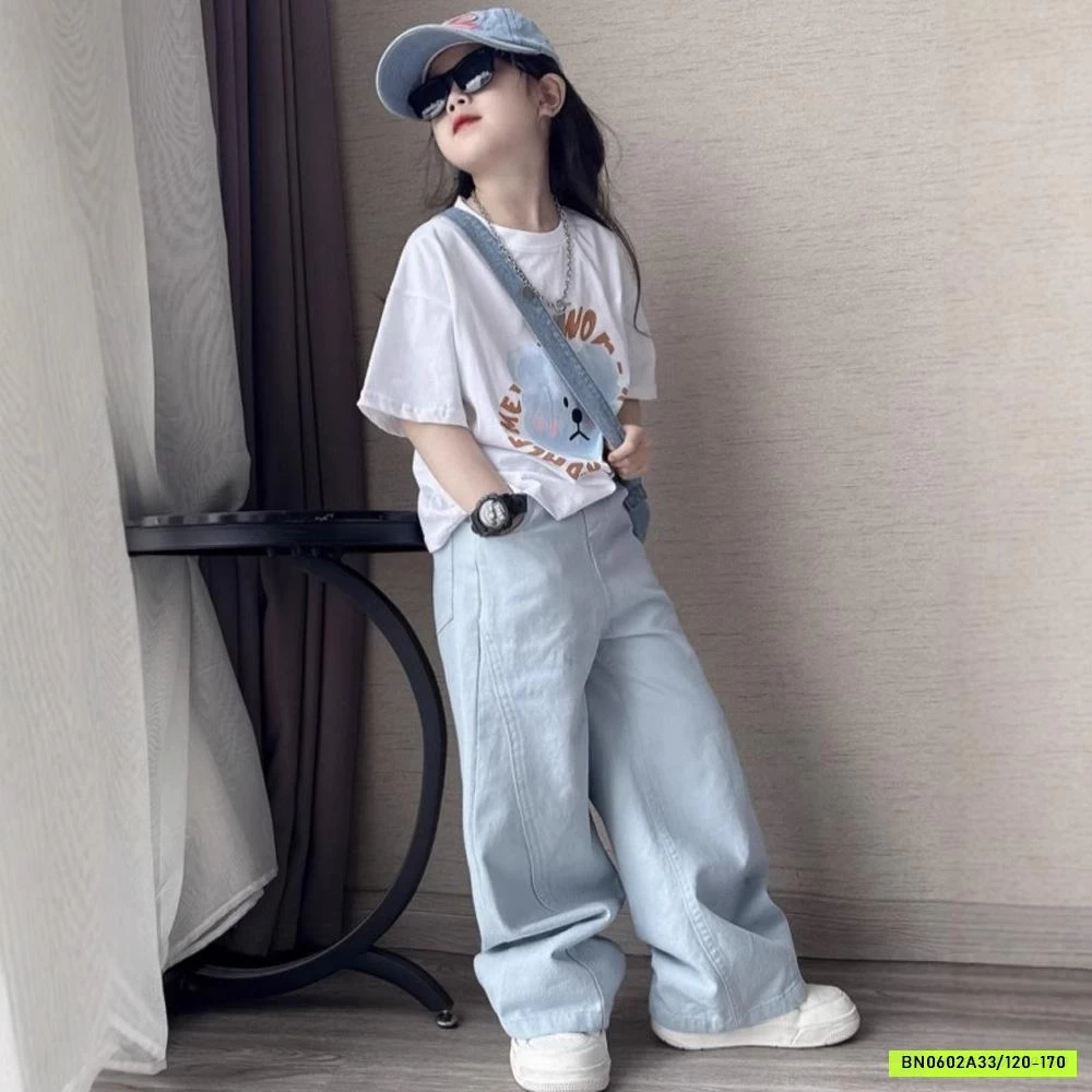 ÁO THUN GẤU MIX QUẦN SUÔNG