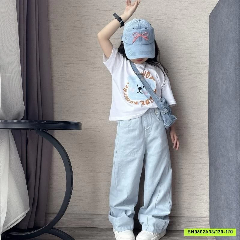 ÁO THUN GẤU MIX QUẦN SUÔNG