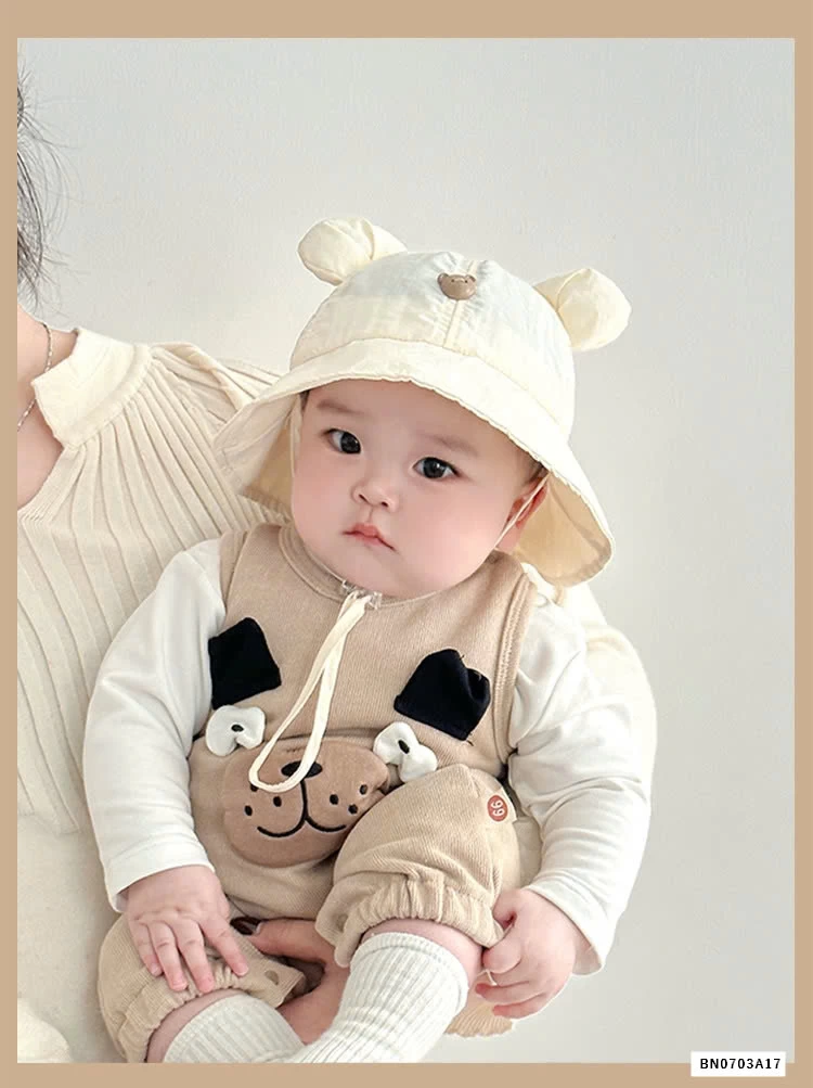 MŨ BÈO TAI GẤU KÈM QUAI