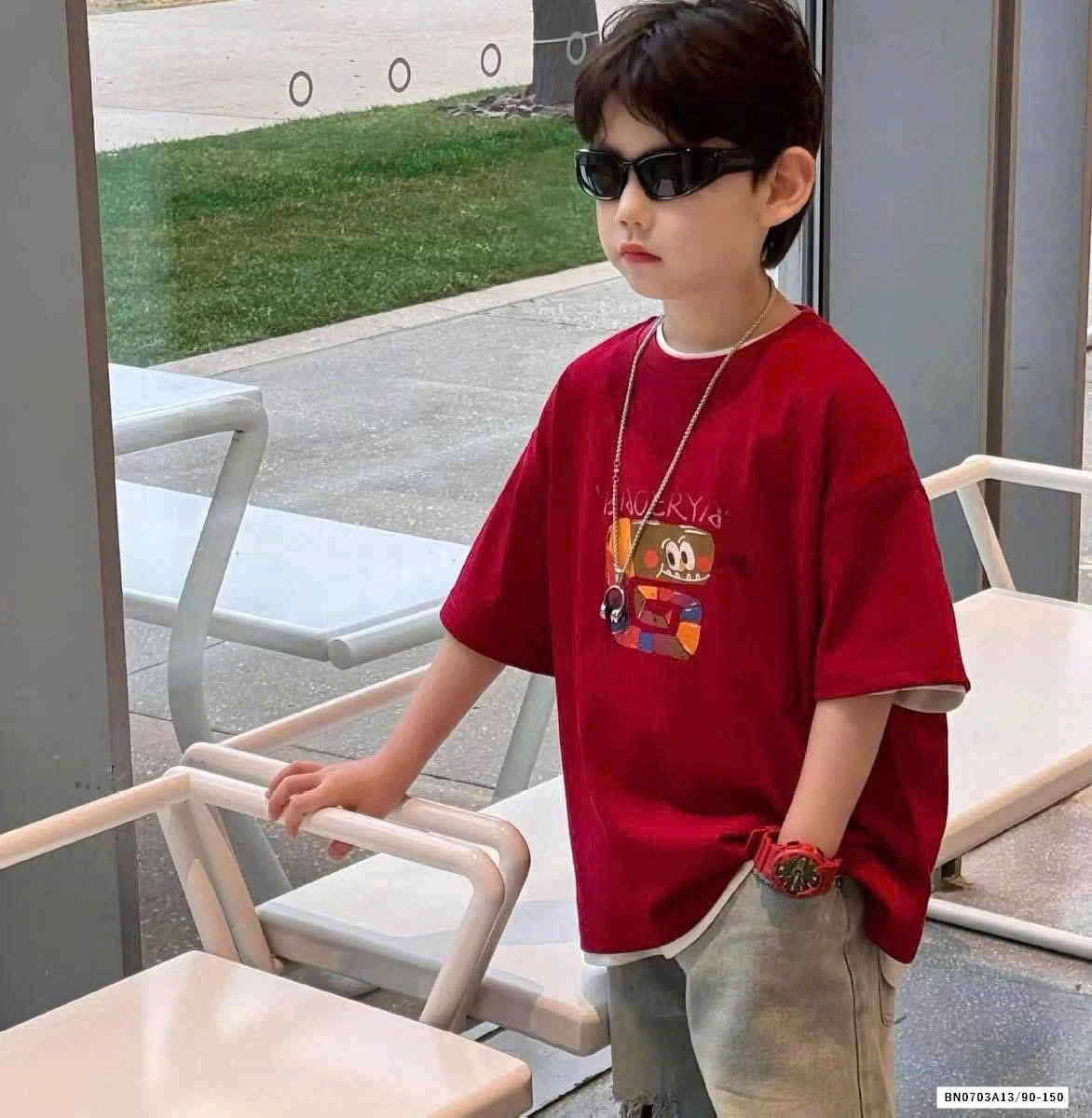 ÁO THUN ĐỎ IN HÌNH