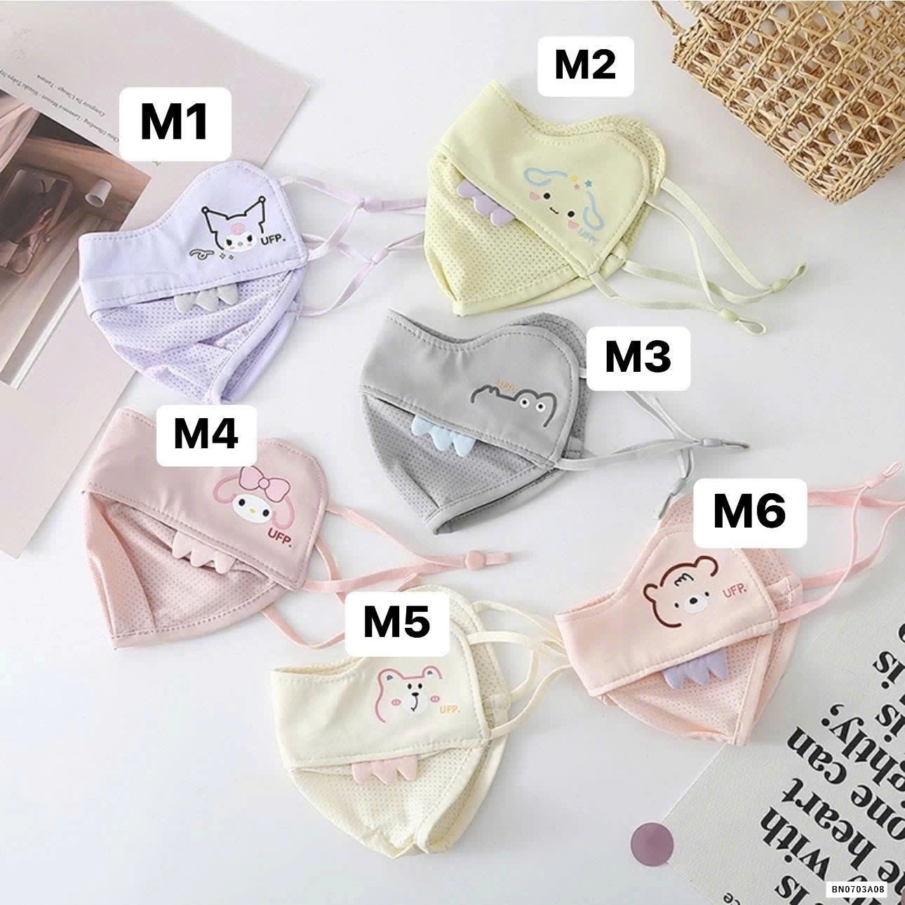 SÉT 2 KHẨU TRANG KUROMI BĂNG LẠNH