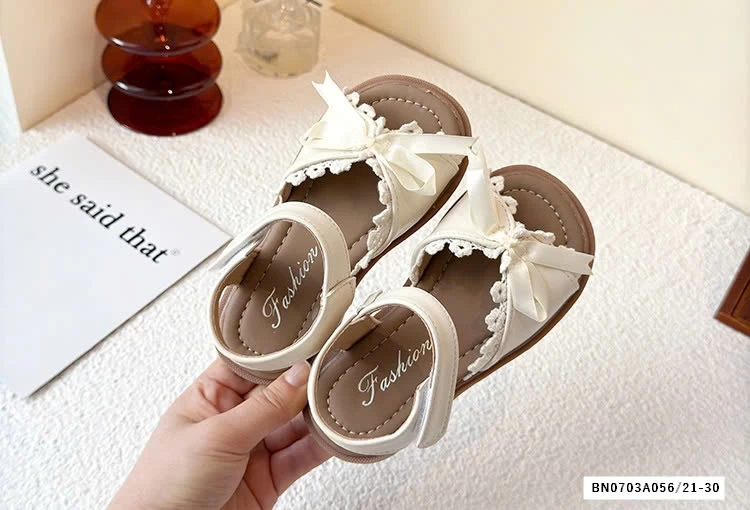 SANDAL NƠ VIỀN REN