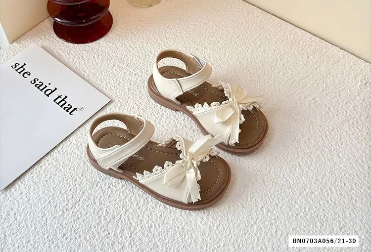 SANDAL NƠ VIỀN REN