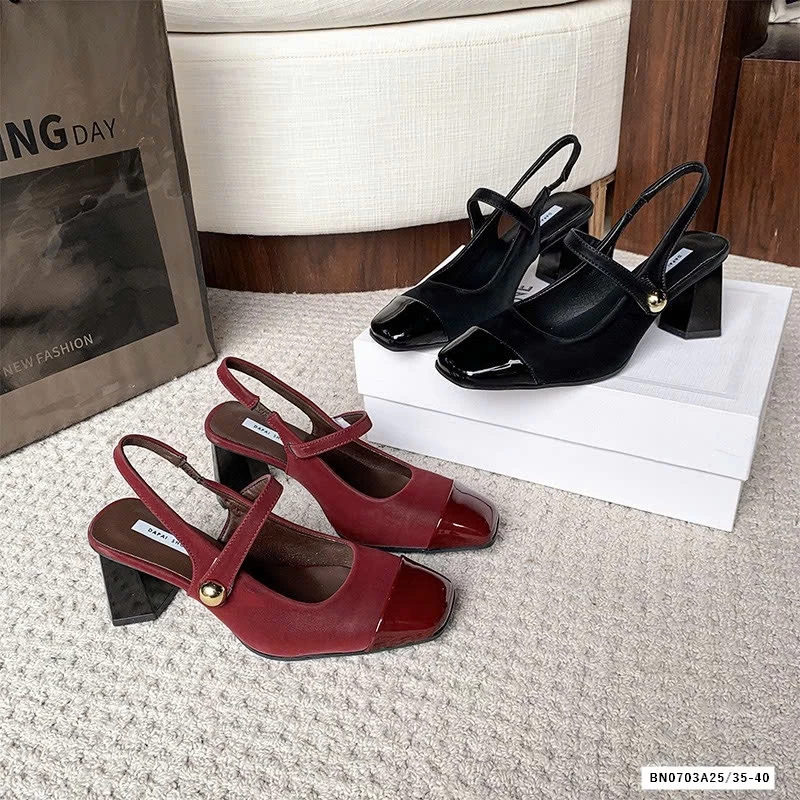 GIÀY CAO GÓT MŨI VUÔNG GÓT HỞ NỮ