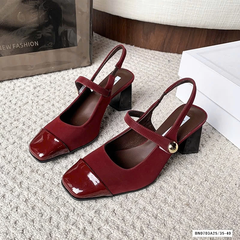 GIÀY CAO GÓT MŨI VUÔNG GÓT HỞ NỮ