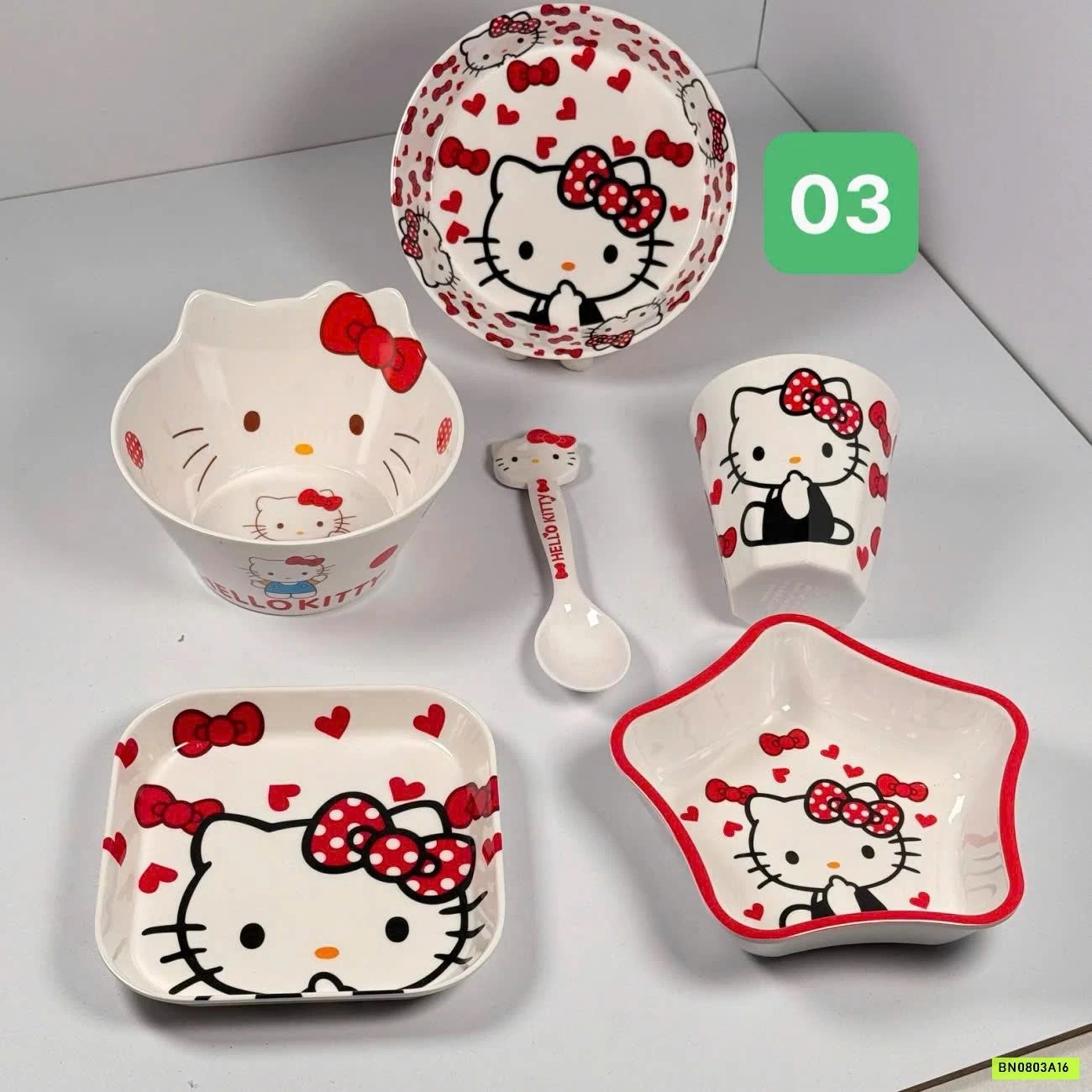 BỘ BÁT ĐĨA 6 CHI TIẾT HOẠT HÌNH