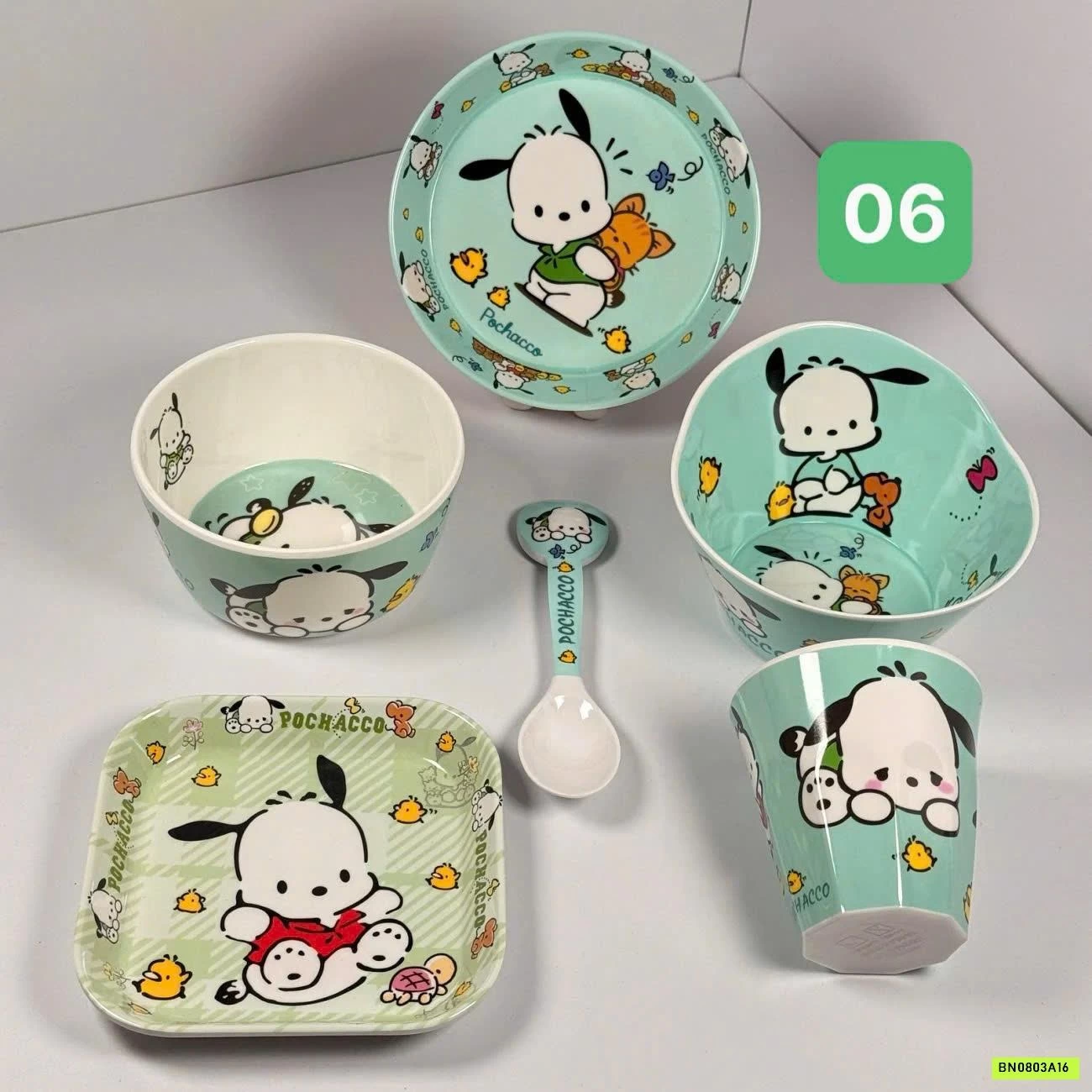 BỘ BÁT ĐĨA 6 CHI TIẾT HOẠT HÌNH