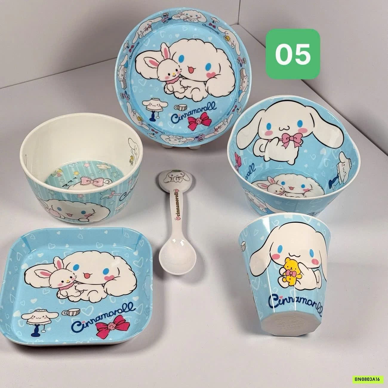 BỘ BÁT ĐĨA 6 CHI TIẾT HOẠT HÌNH