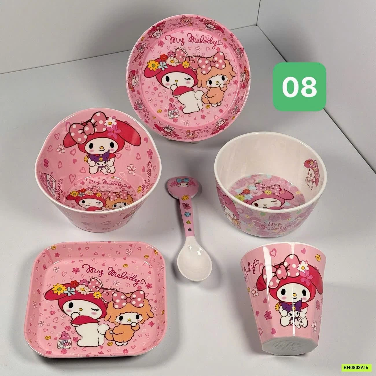 BỘ BÁT ĐĨA 6 CHI TIẾT HOẠT HÌNH