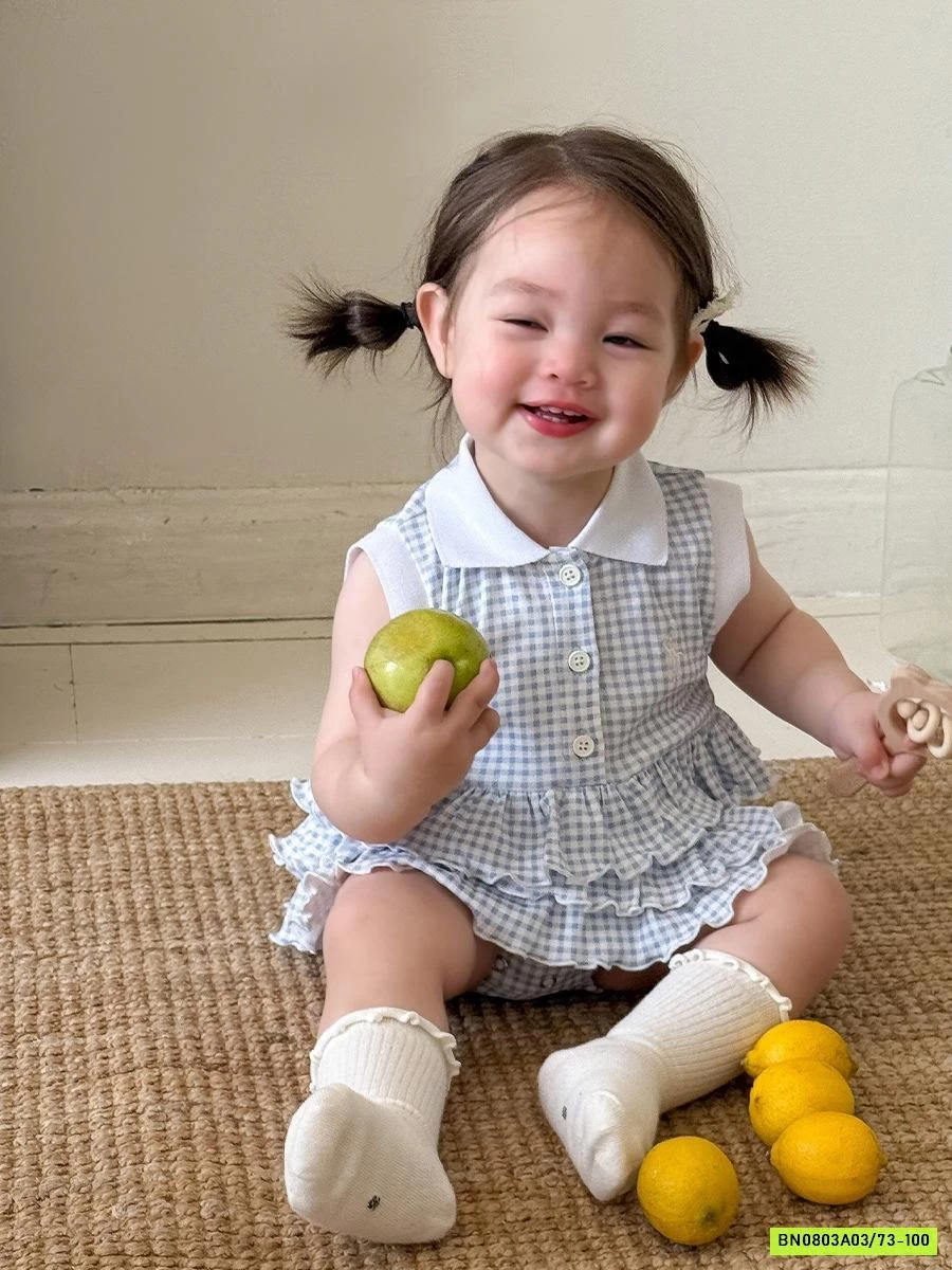 BODY VÁY CARO XANH SZ NHÍ