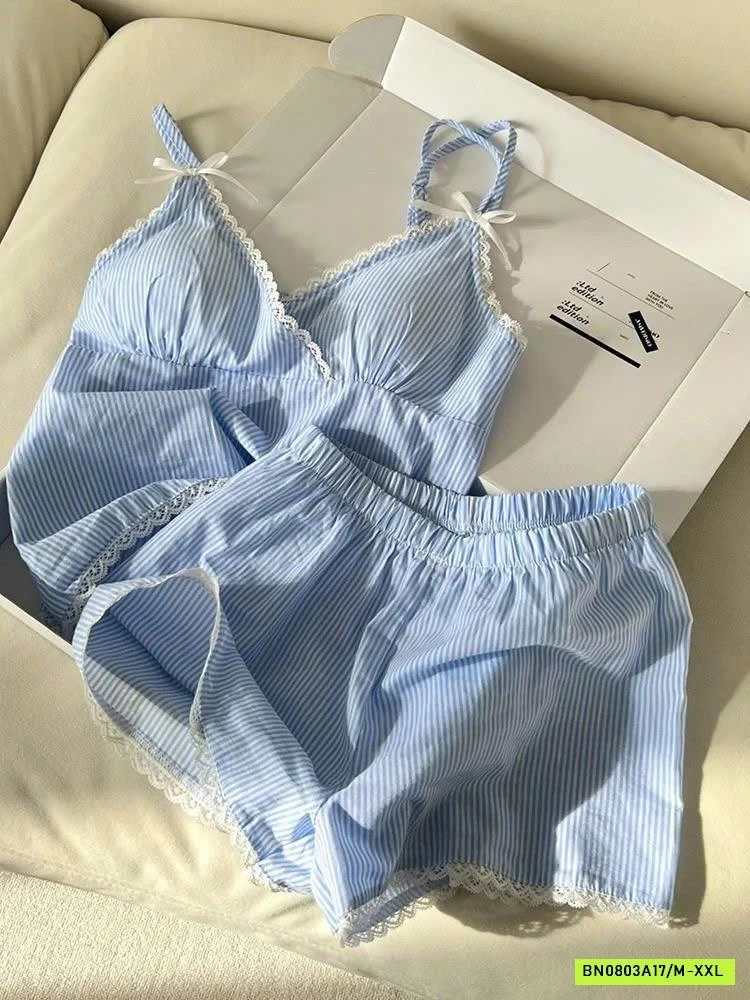 BỘ NGỦ 2 DÂY SỌC XANH