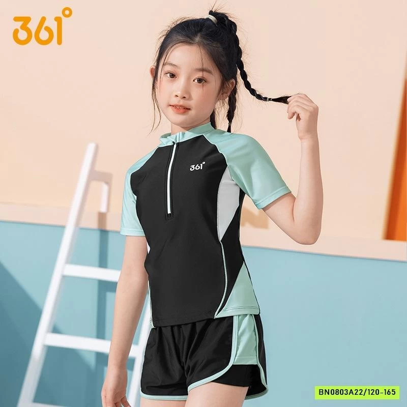 SÉT BƠI NGẮN TAY THỂ THAO 361 BÉ GÁI