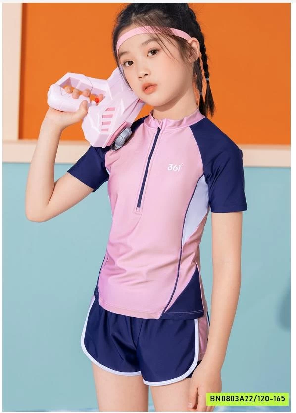 SÉT BƠI NGẮN TAY THỂ THAO 361 BÉ GÁI