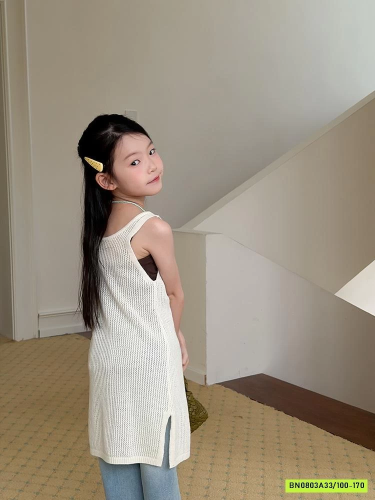 ĐẦM LEN DỆT 2 DÂY XẺ GẤU 26A222 AMBB