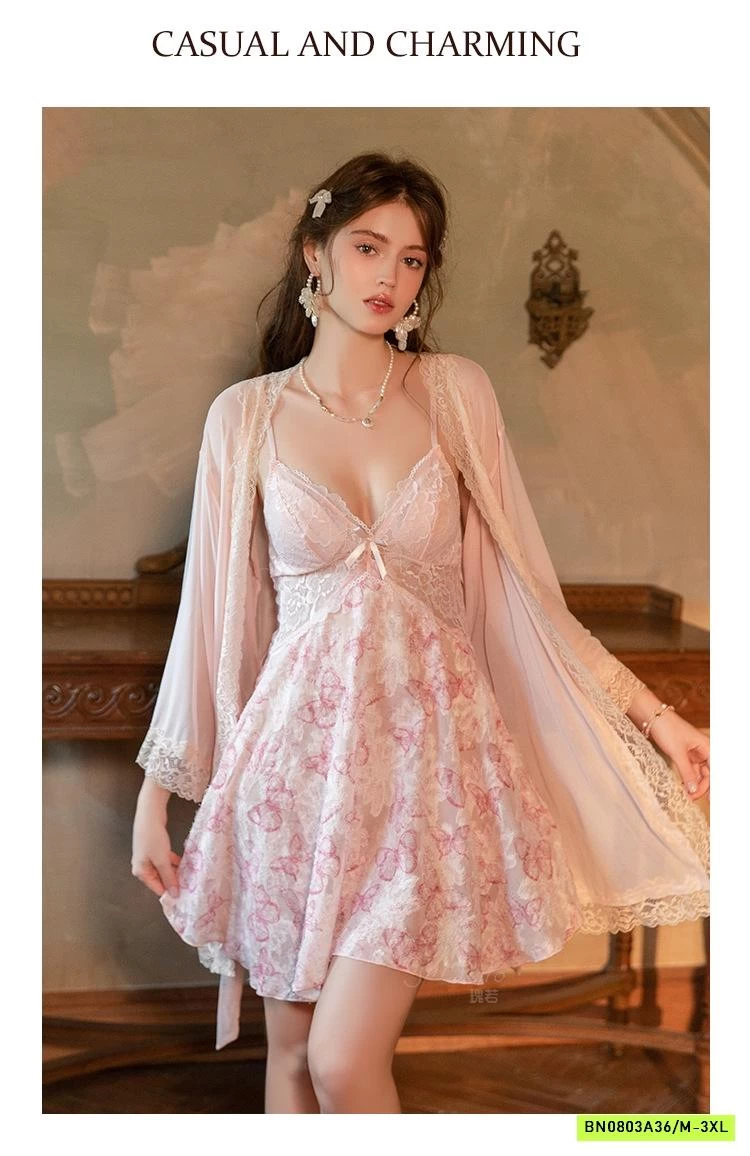 VÁY NGỦ LỤA HOA 2S