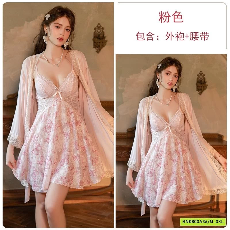 VÁY NGỦ LỤA HOA 2S