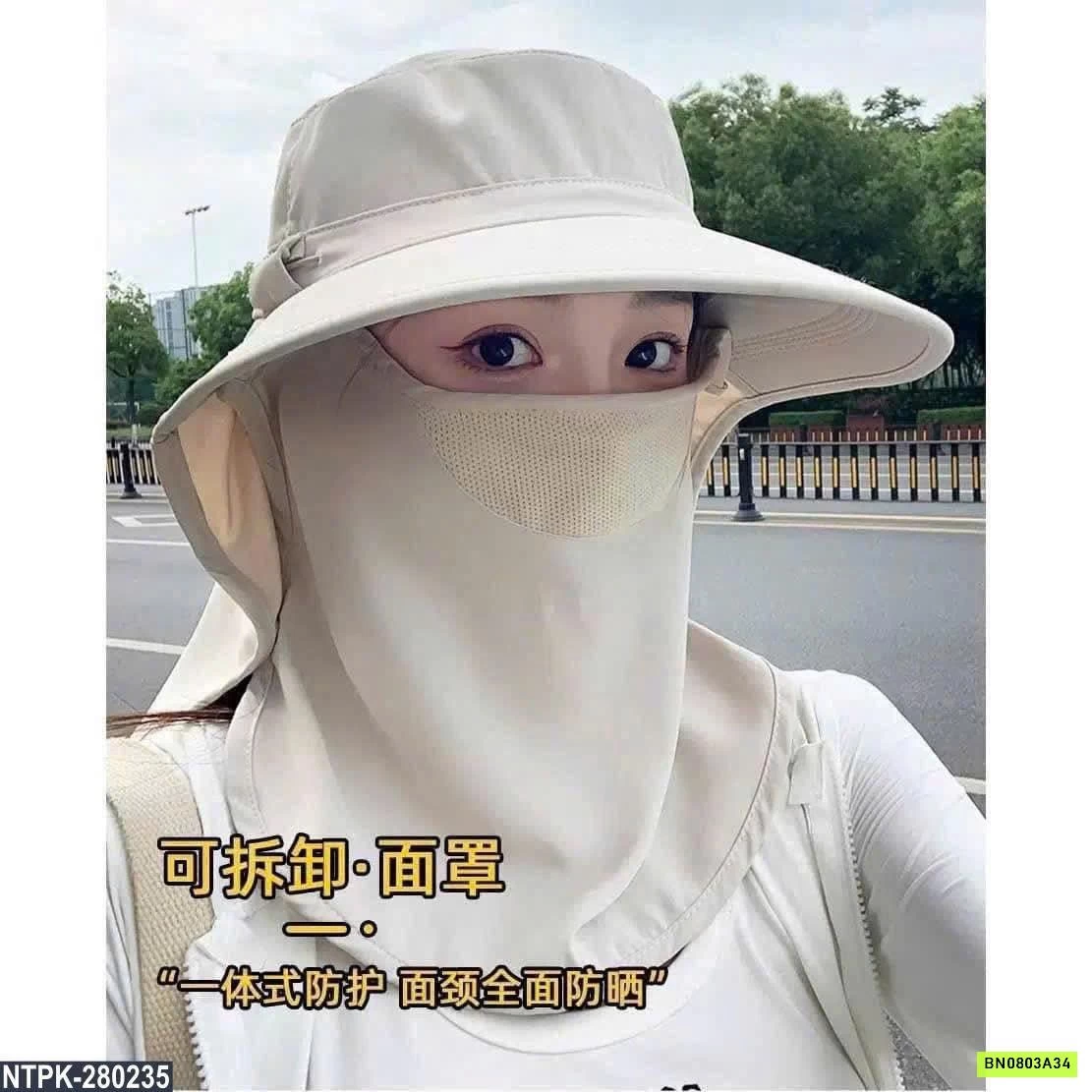 MŨ CHỐNG NẮNG KÈM KHẨU TRANG