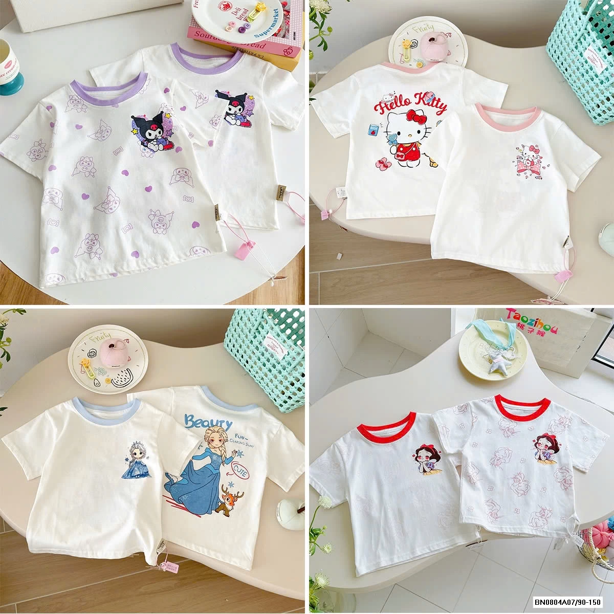 ÁO THUN VIỀN CỔ HOẠT HÌNH