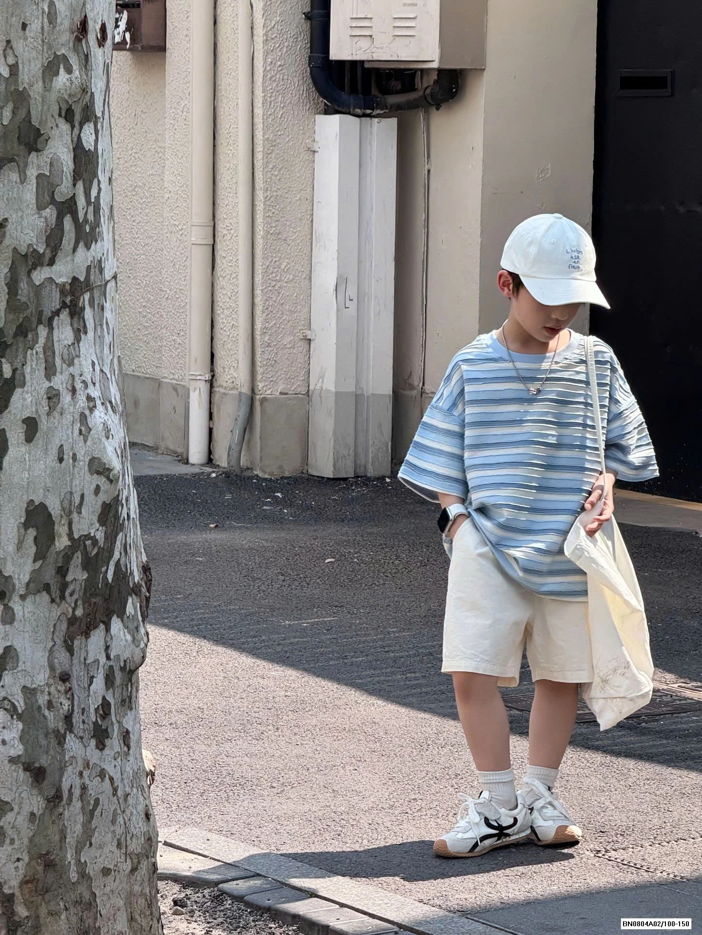 ÁO KẺ XANH MIX SHORT THÔ MỀM