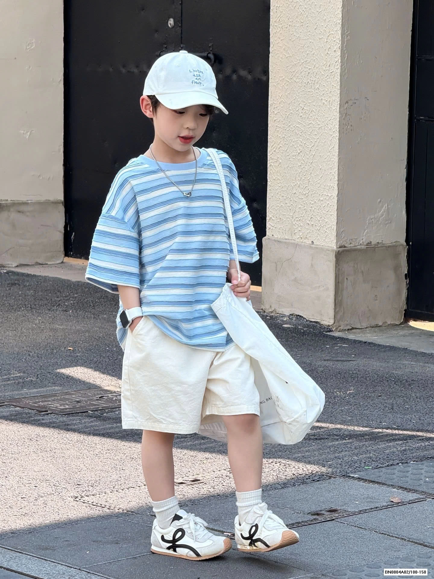 ÁO KẺ XANH MIX SHORT THÔ MỀM